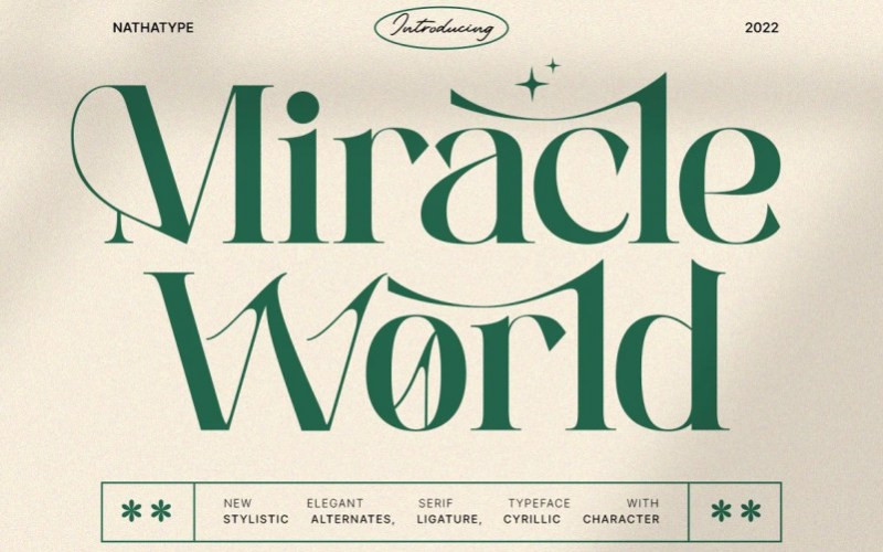 Miracle World Serif Font