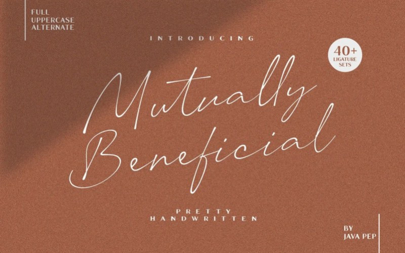 Mutually Beneficial Handwritten Font