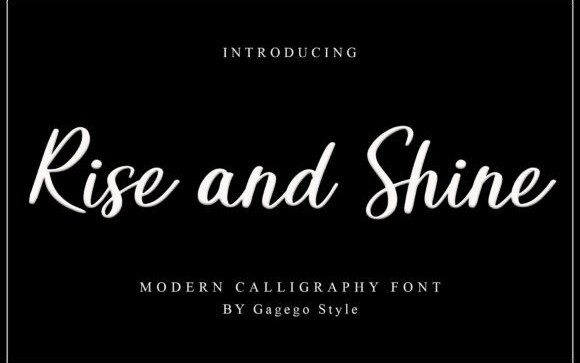 Rise And Shine Script Font