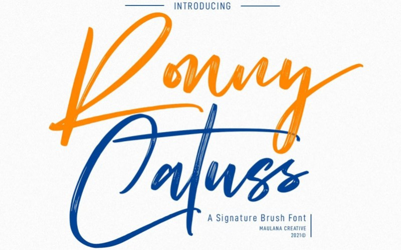 Ronny Catuss Brush Font