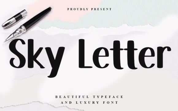 Sky Letter Display Font