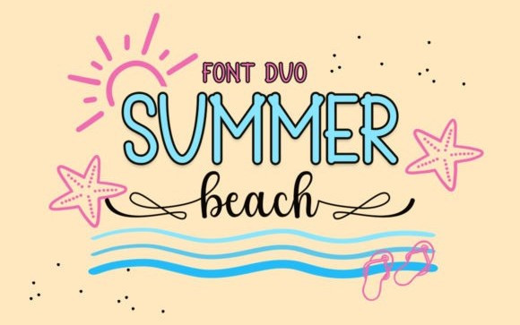 Summer Beach Font Duo