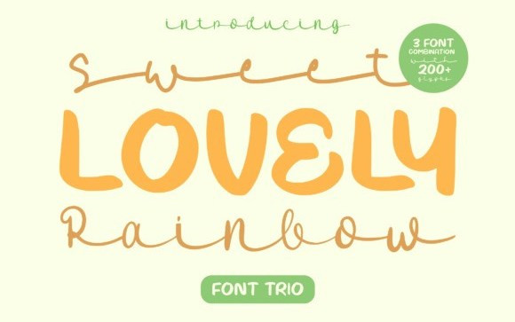 Sweet Lovely Rainbow Font