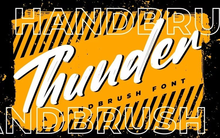 Thunder Brush Font