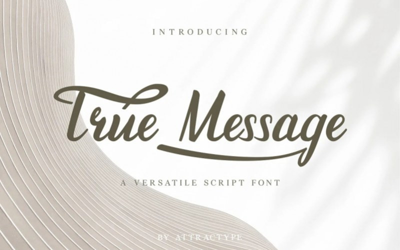 True Message Calligraphy Font