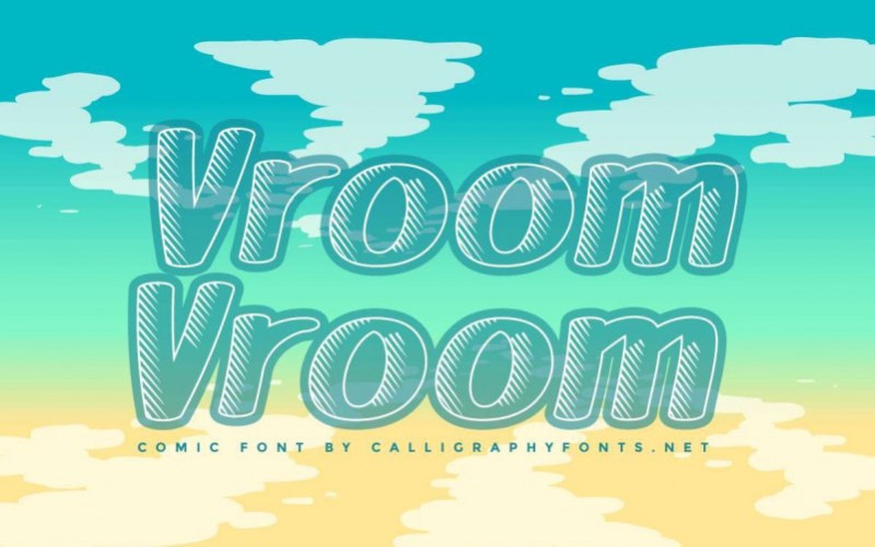 Vroom Vroom Display Font