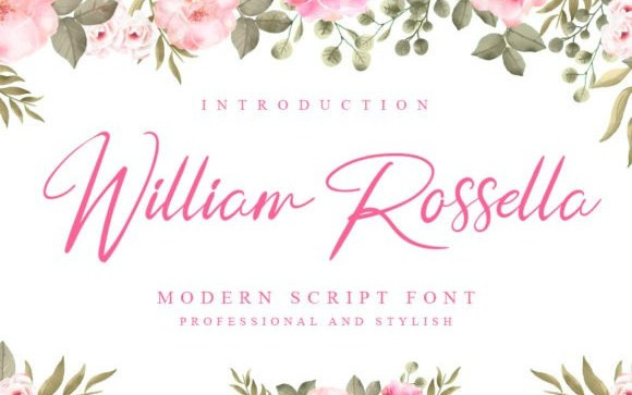 William Roassella Calligraphy Font