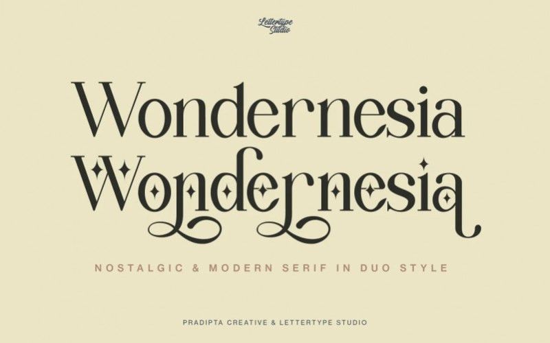 Wondernesia Nostalgic Serif Font