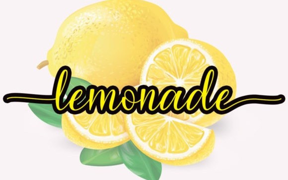 Yellow Fruit Juice Display Font