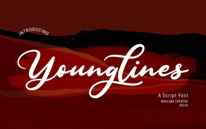 Younglines Calligraphy Font