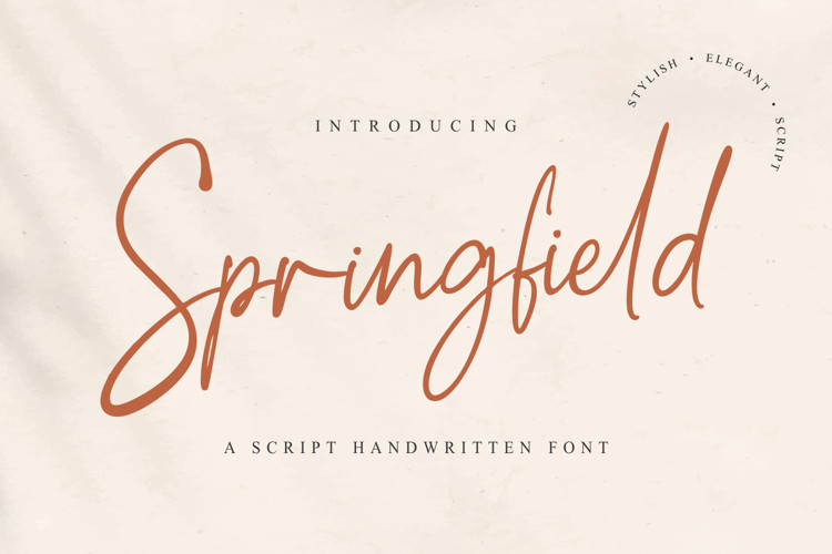 Springfield Handwritten Typeface