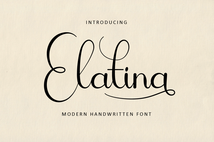 Elatina Calligraphy Font