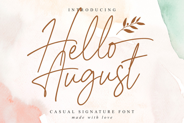 Hello August Handwritten Font