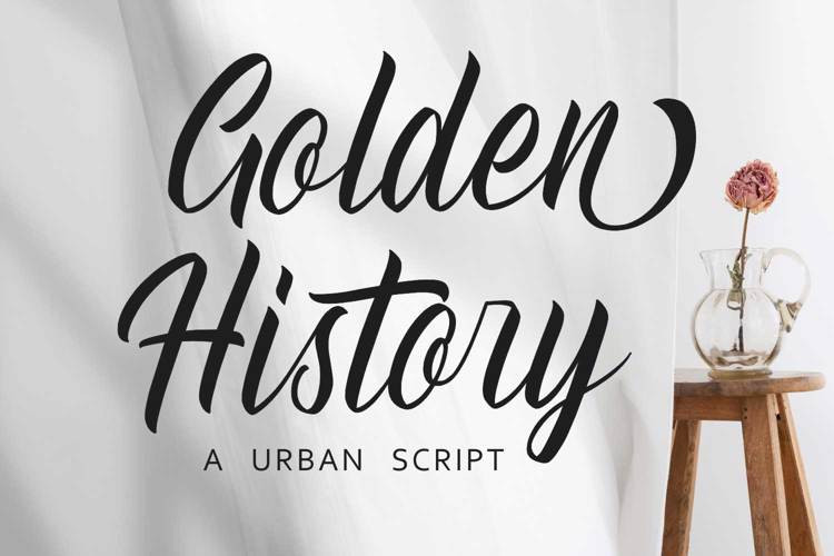 Golden History Script Font