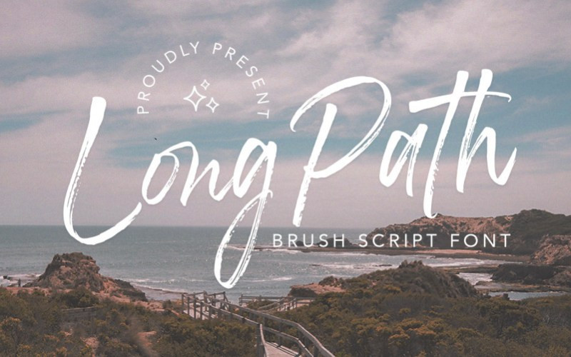 Long Path Brush Font