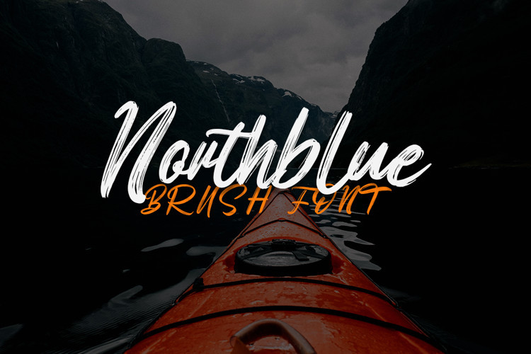 Northblue Brush Font