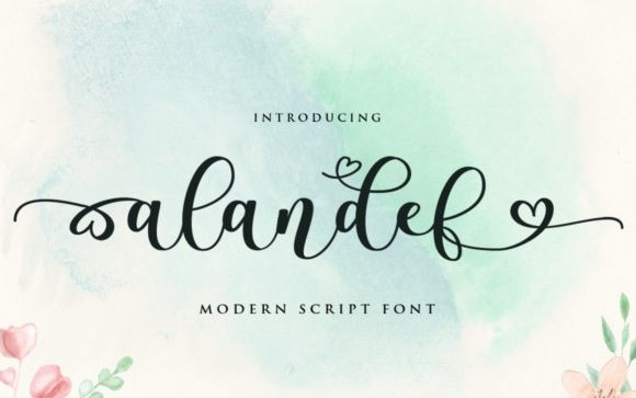 Alandef Calligraphy Font