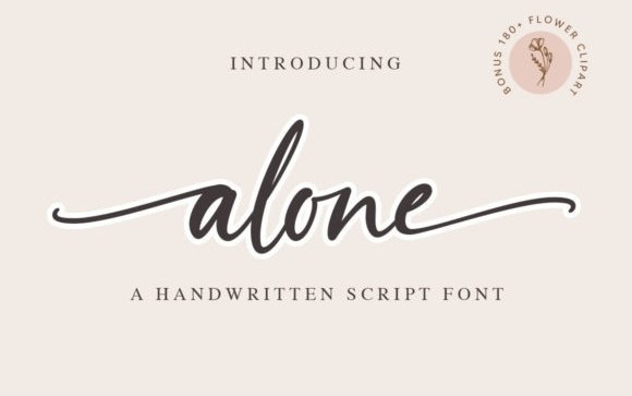 Alone Calligraphy Font