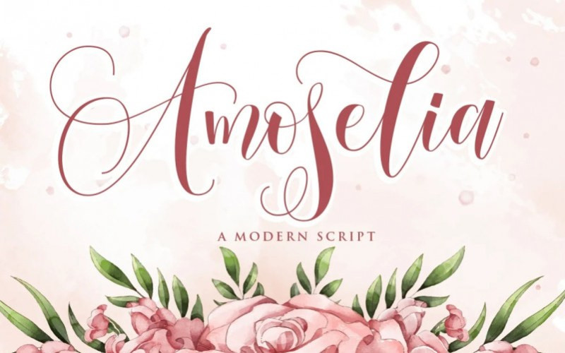 Amoselia Calligraphy Font