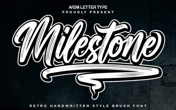 Milestone Brush Font