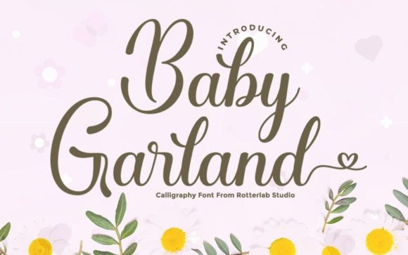 Baby Garland Calligraphy Font