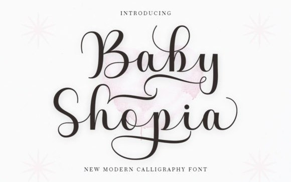 Baby Shopia Calligraphy Font