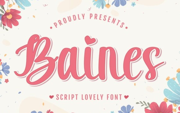 Baines Script Font