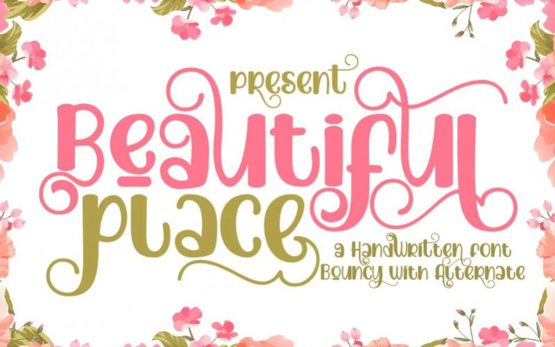 Beautiful Place Display Font