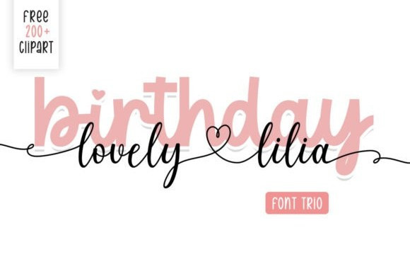 Birthday Lovely Lilia Font