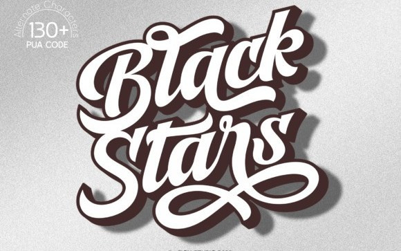 Black Stars Script Font