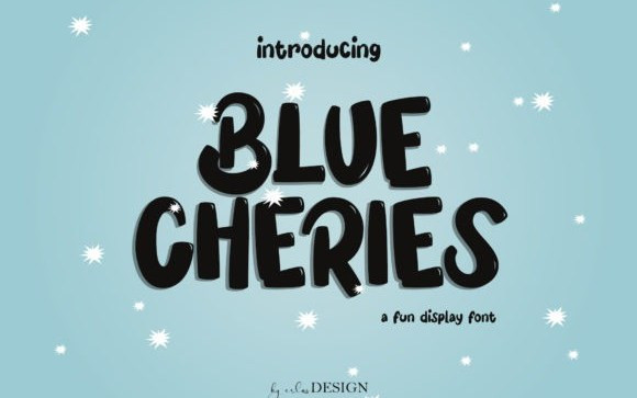 Blue Cheries Display Font