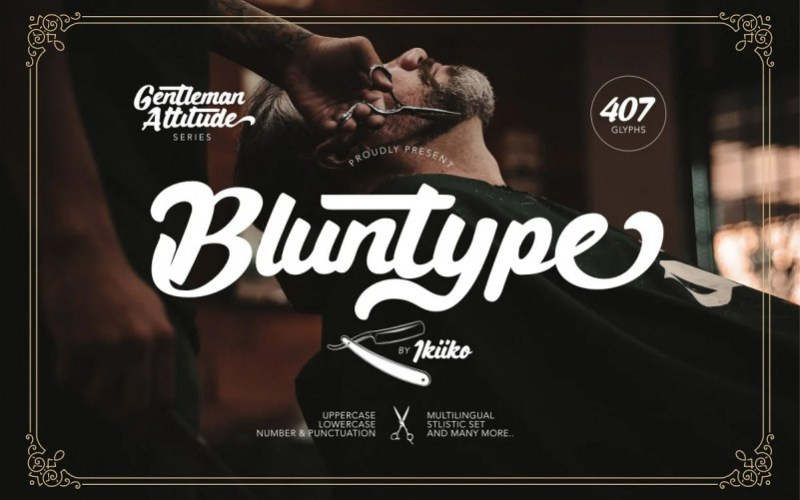 Bluntype Script Font