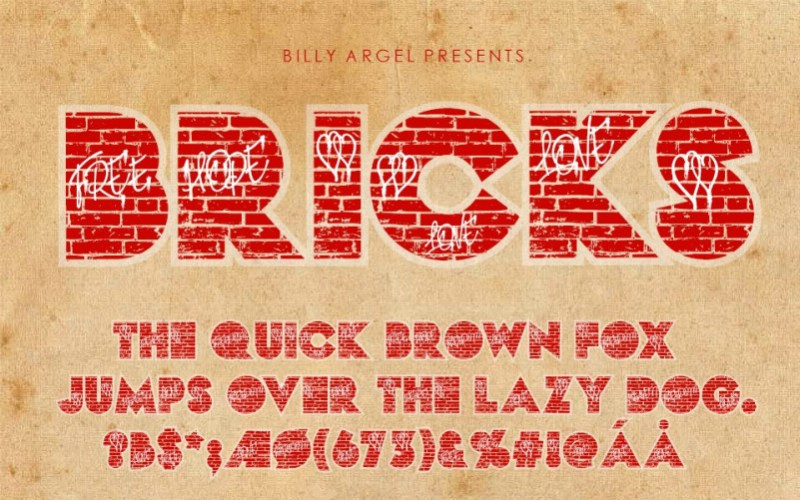 Bricks Display Font