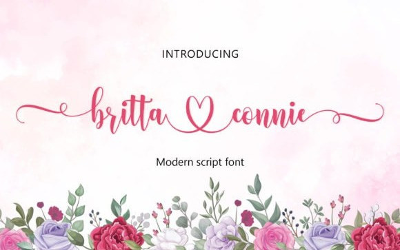 Britta Connie Calligraphy Font