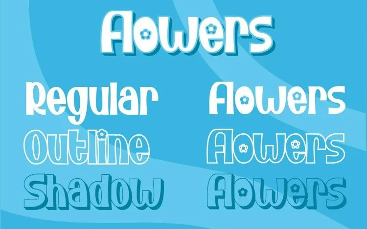 Bunny Flowers Display Font