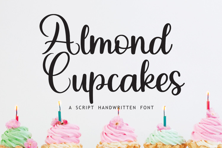 Almond Cupcakes Script Font