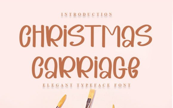 Christmas Carriage Brush Font