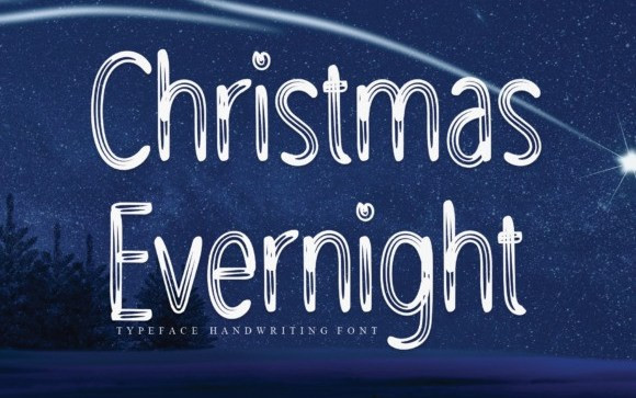 Christmas Evernight Brush Font