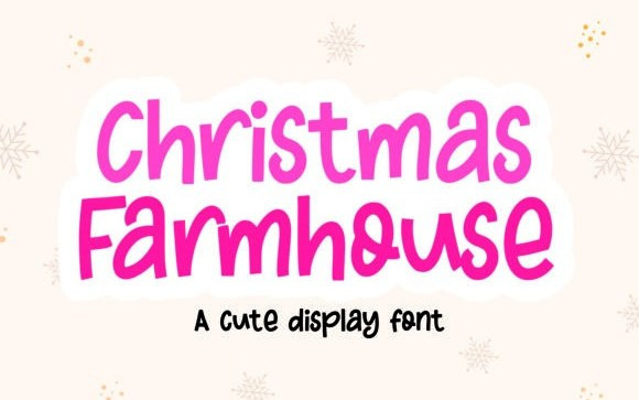 Christmas Farmhouse Display Font