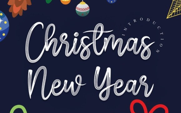 Christmas New Year Brush Font