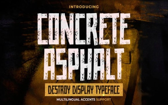 Concrete Asphalt Display Font