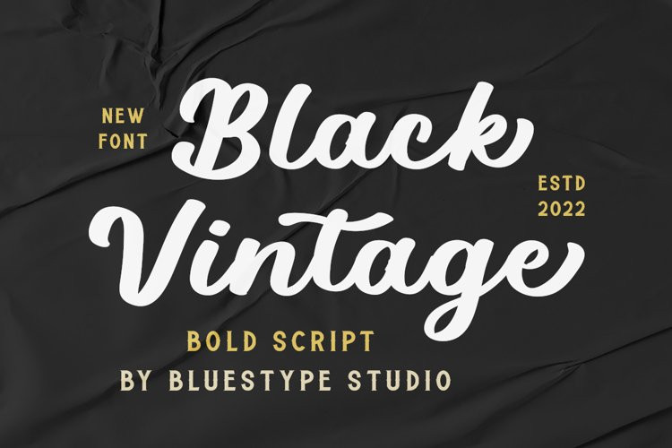 Black Vintage Script Font