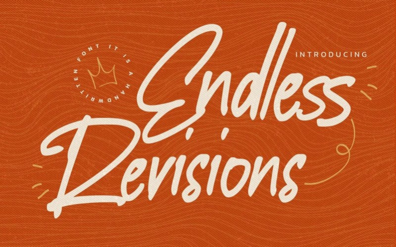 Endless Revisions Handwritten Font