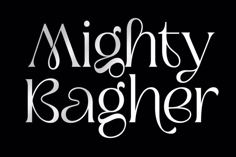 Mighty Bagher Serif Font