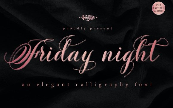 Friday Night Calligraphy Font