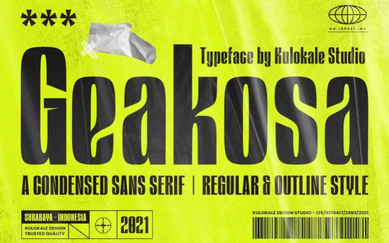 Geakosa Display Font