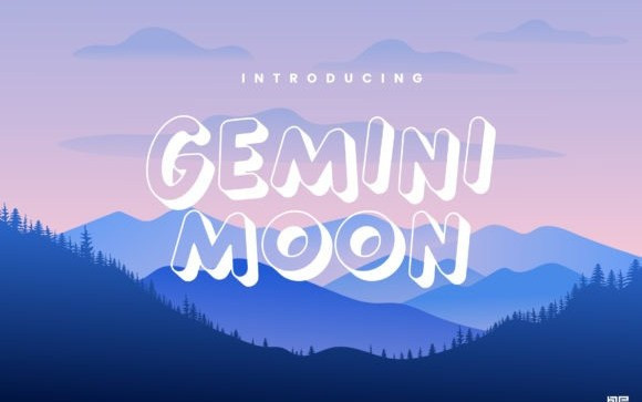 Gemini Moon Display Font