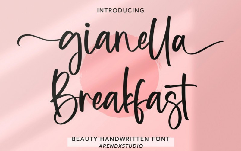 Gianella Breakfast Handwritten Font