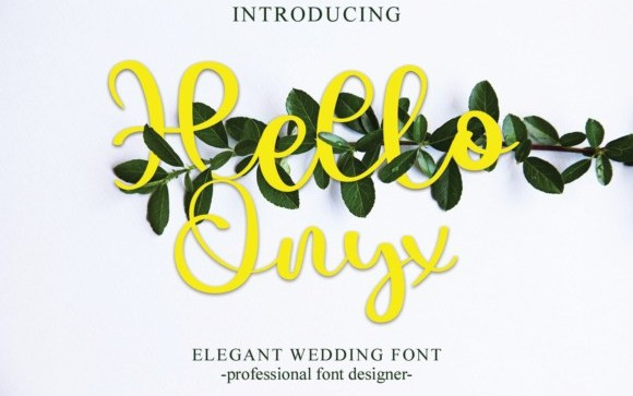 Hello Onyx Script Font