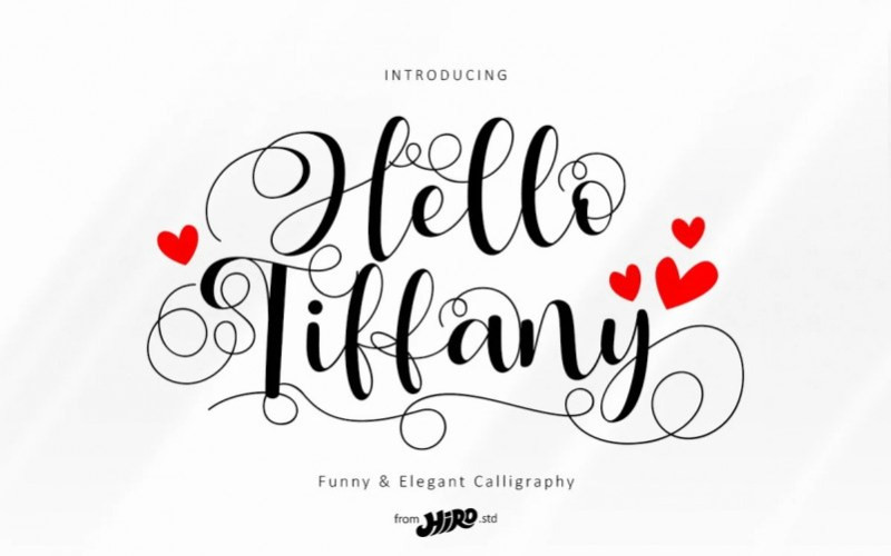 Hello Tiffany Calligraphy Font